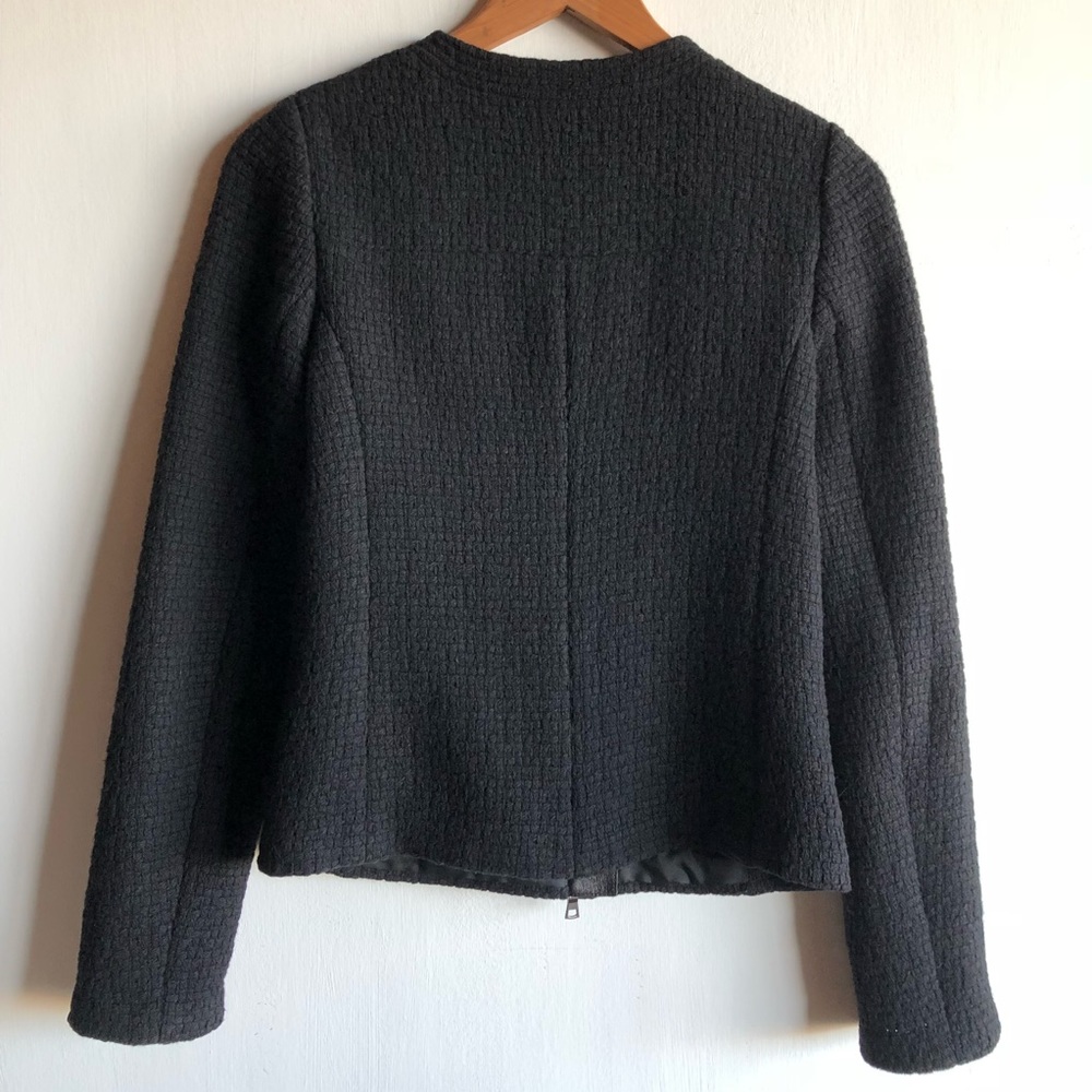 Vince basketweave jacket with leather trim - Picture 7 of 8